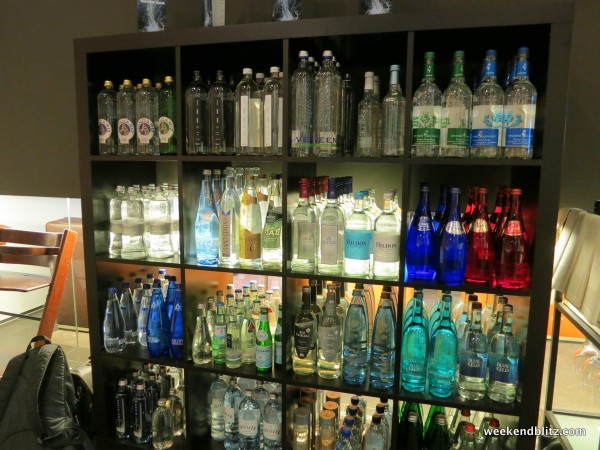 Huge selections of fancy waters from all over the world
