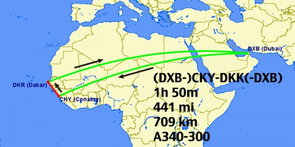 dxb-cky-dkr-dxb