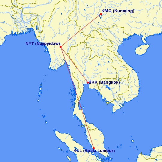 nyt origin flights myanmar