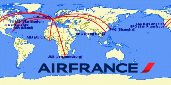 airfrance a380 routes