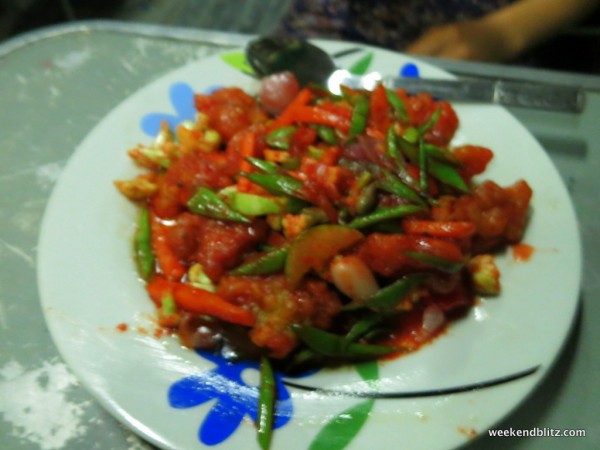 "Sour and Spicy Chicken" appx 3,000 kyat (~$3 USD)