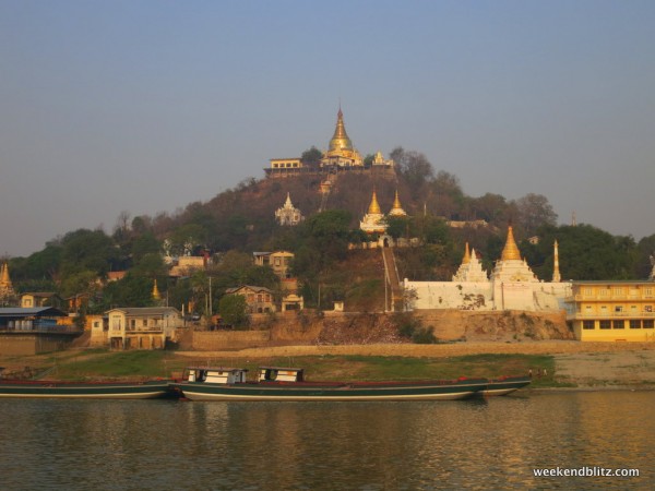 Within 45 minutes of leaving the dock, we were adjacent Sagaing