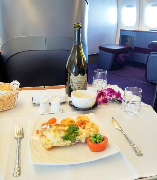 thai-airways-747-400-first-class-pre-ordered-lobster-thermidor11